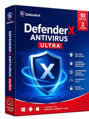 DefenderX Antivirus Ultra(10 Devices/2 Years)